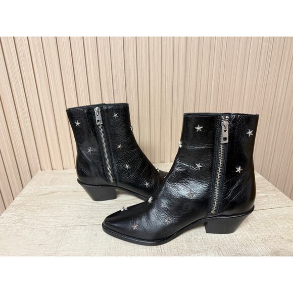 ZADIG & VOLTAIRE Tyler Star Studded Leather Bootie MSRP $498 Womens Sz 5 New - Picture 5 of 12